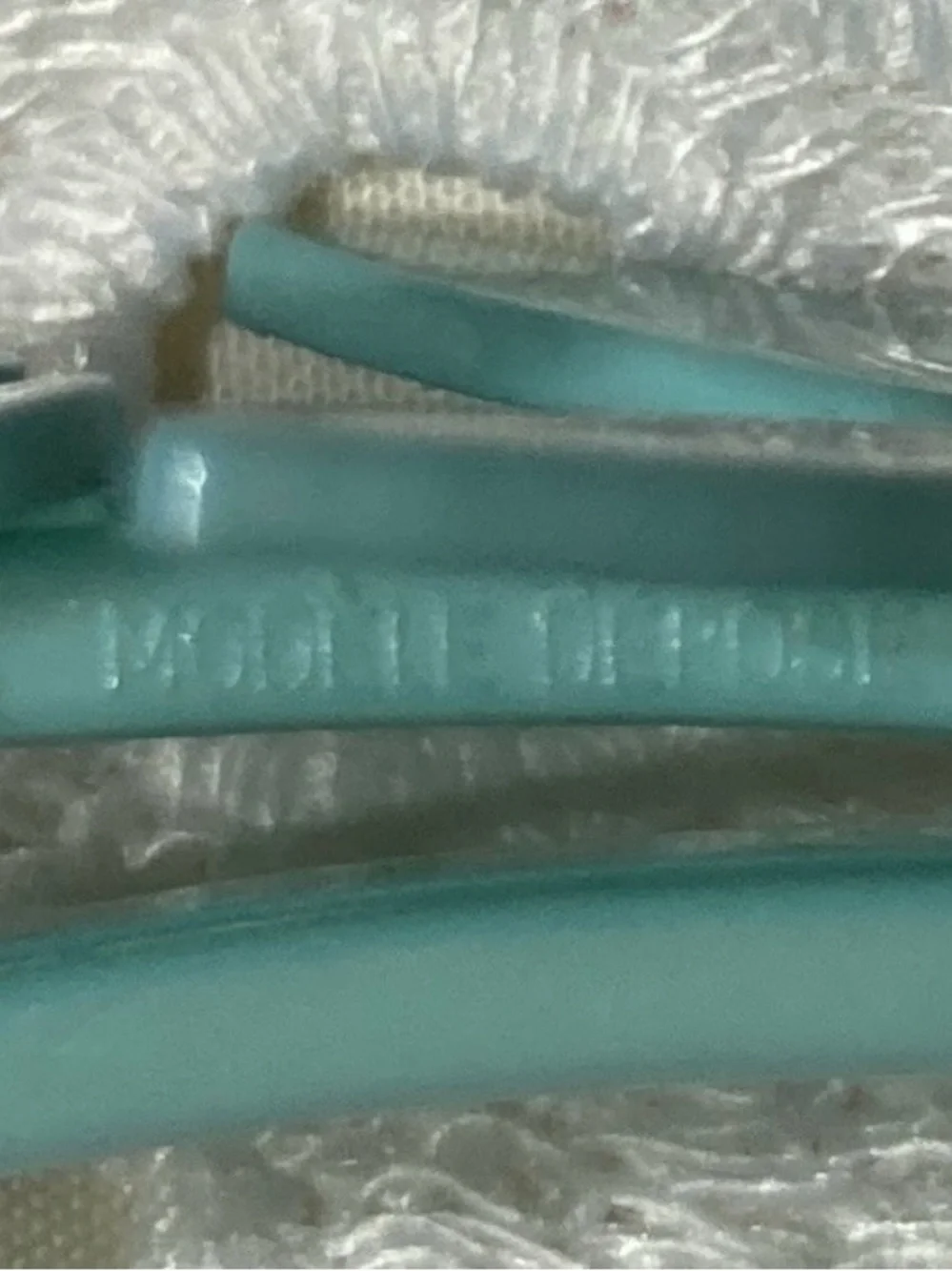Vintage Buch + Deichmann Flower Crystal Hair Barrett (in aqua)